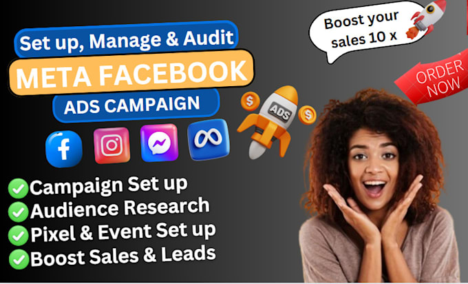 Gig Preview - Set up meta facebook ads manager, instagram campaign to boost your sales