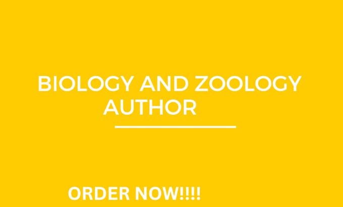 Gig Preview - Author biology,zoology,  toxicology, yonda