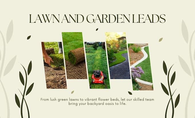 Gig Preview - Lawn care leads lawn care website lawn care landing page