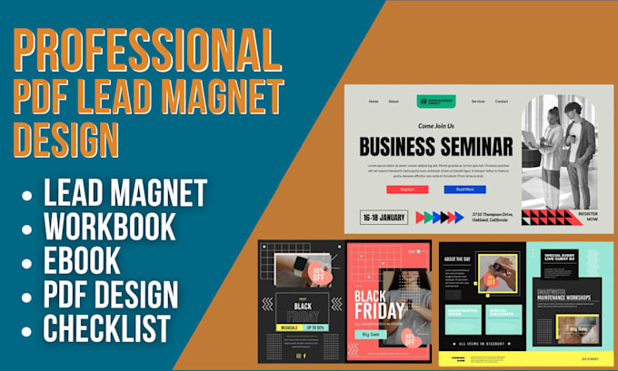 Gig Preview - Pdf lead magnet lead magnet design ebook design lead magnet pdf design brochure