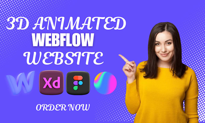 Bestseller - build interactive 3d animated webflow website, scrolling and parallax animation