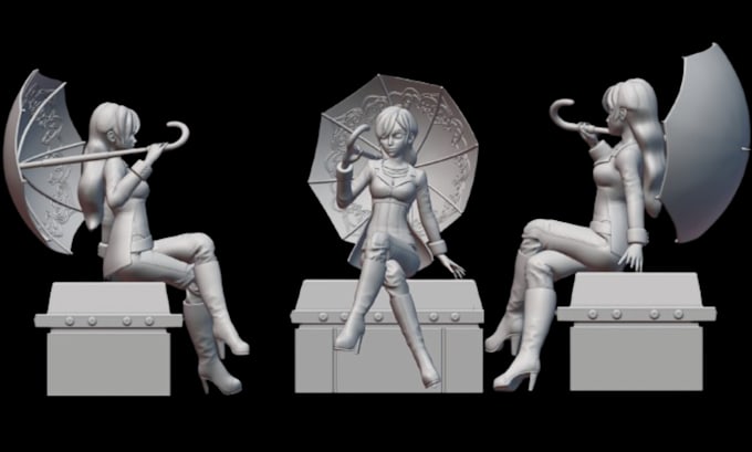 Gig Preview - Create 3d anime model 3d manga character model human anime for 3d printing