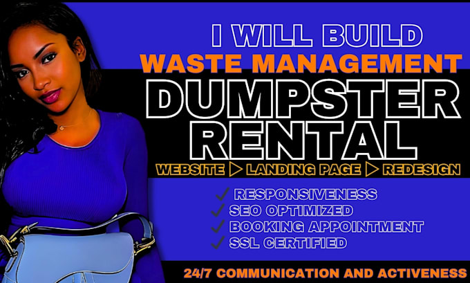 Gig Preview - Wordpress dumpster rental website landing page, waste management service website