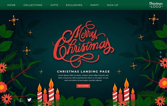 Gig Preview - Create custom holiday themed social media graphics