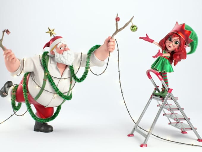 Gig Preview - Do 3d christmas animation 3d character animation 3d character modeling