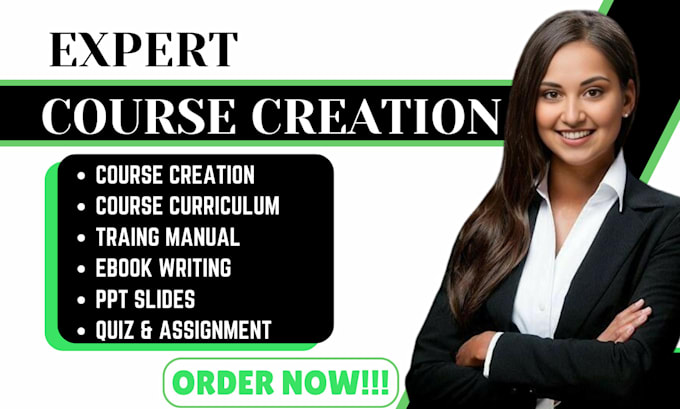 Gig Preview - Online course content,affiliate marketing courses,business plan for any subject