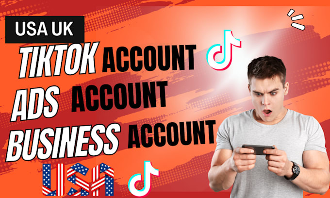 Gig Preview - Create USA tiktok account, ads account and business center