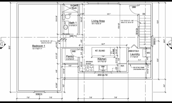 Gig Preview - Do architectural 2d floor plan, house plans, roof plans, elevations on autocad