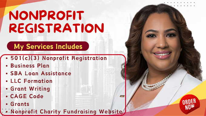 Gig Preview - Do nonprofit registration 501c3 business plan sba llc registration grant writing