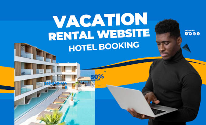 Gig Preview - Vacation rental website airbnb website short term rental web