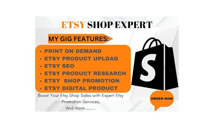 Gig Preview - Promote etsy shop campaign listing traffic and dropshipping marketing