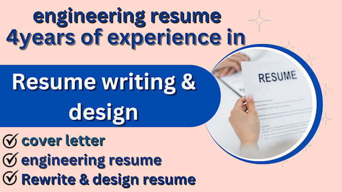 Gig Preview - Be your professional resume writing design engineering services cover letter cv