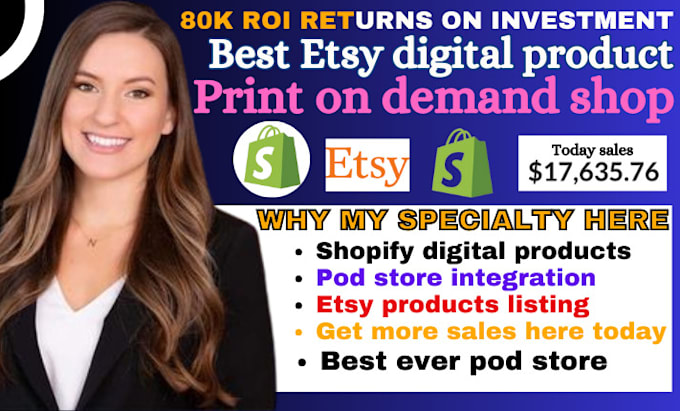 Gig Preview - Etsy seo listings title, boost sales etsy digital  shopify print on demand store