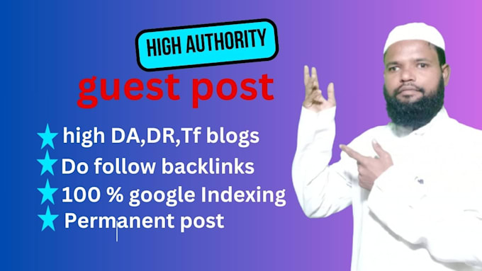 Gig Preview - Write and publish high da guest posts with SEO backlinks