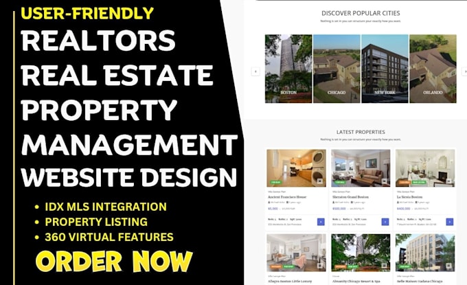 Bestseller - design responsive realtors real estate website property management website