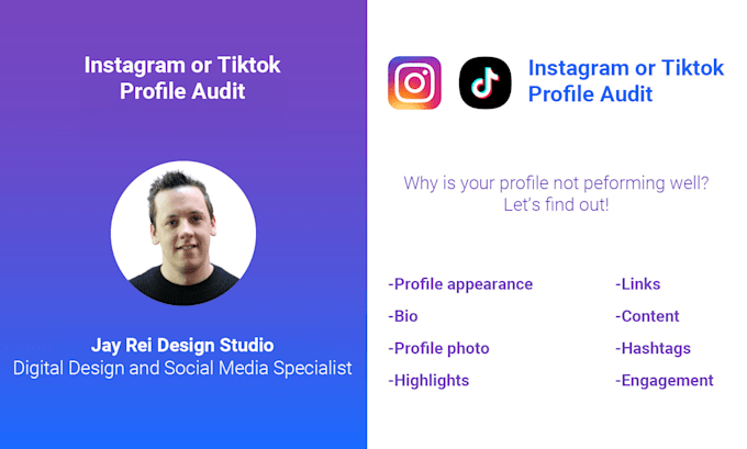 Bestseller - do a full instagram or tiktok profile audit