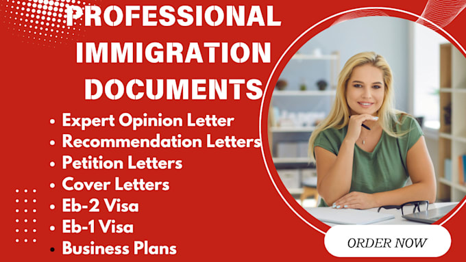 Gig Preview - Write recommendation letter and expert opinion for eb2 niw eb1a 01 visa