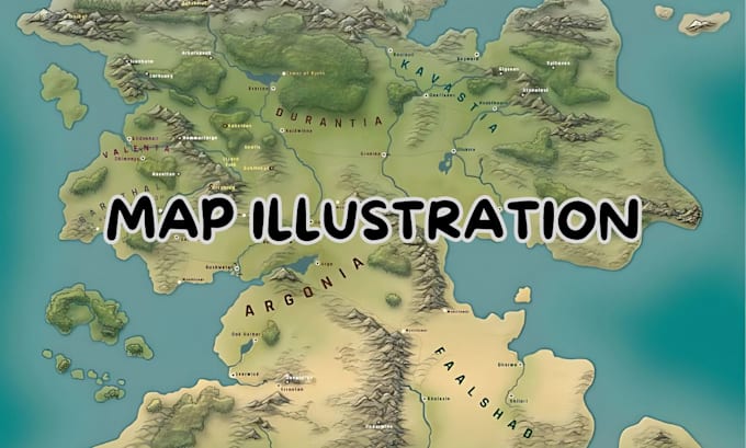 Gig Preview - Draw custom vector map design city and event map fantasy 2d map illustration