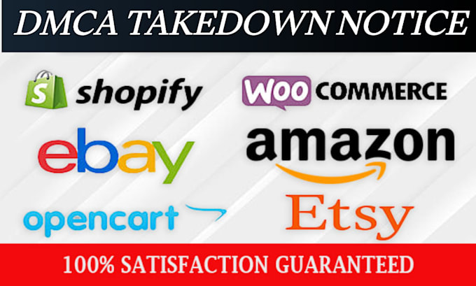 Gig Preview - Takedown infringing listing product etsy,shopify,amazon,ebay,aliexpress, by dmca