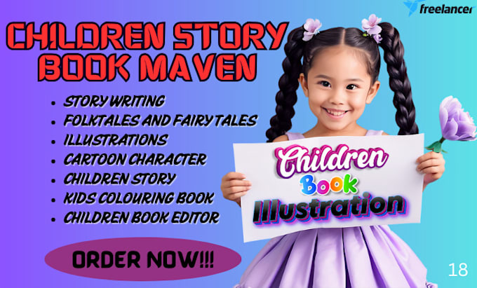 Gig Preview - Write kid story book proofread children story book edit book developmental edit