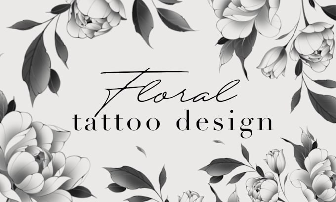 Gig Preview - Create fine line flower tattoo design