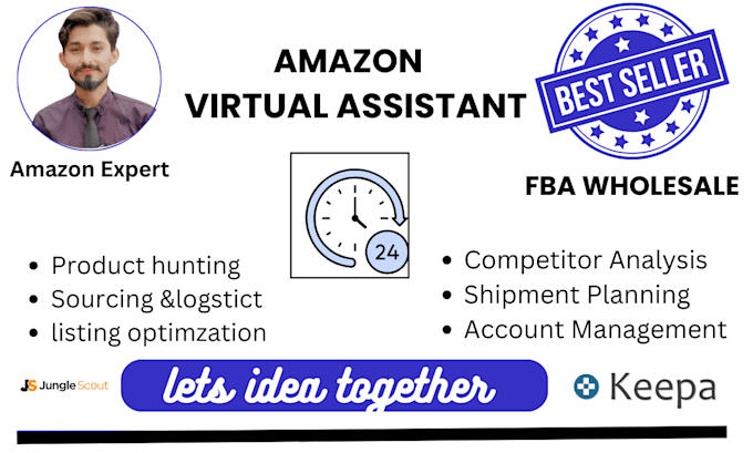 Gig Preview - Be your amazon virtual assistant fba wholesale