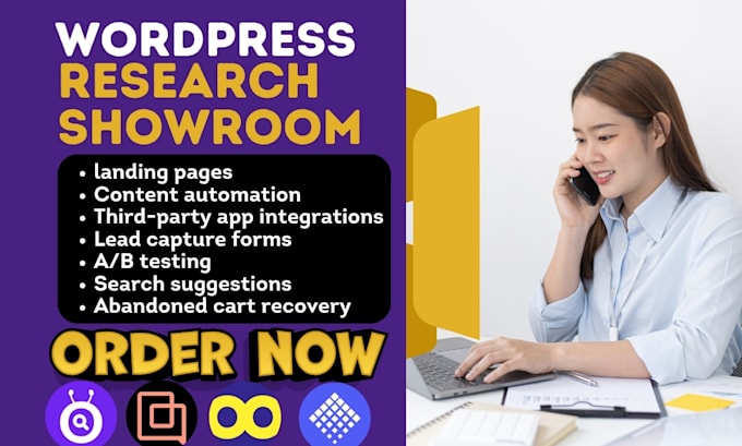 Gig Preview - Setup wordpress research showroom gorgias shogun pagefly smart doofinder seoant