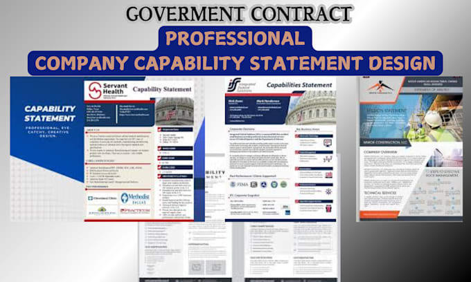 Gig Preview - Do professional government capability statement design for you