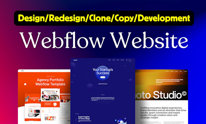 Gig Preview - Develop webflow website design, webflow landing page or convert figma to webflow