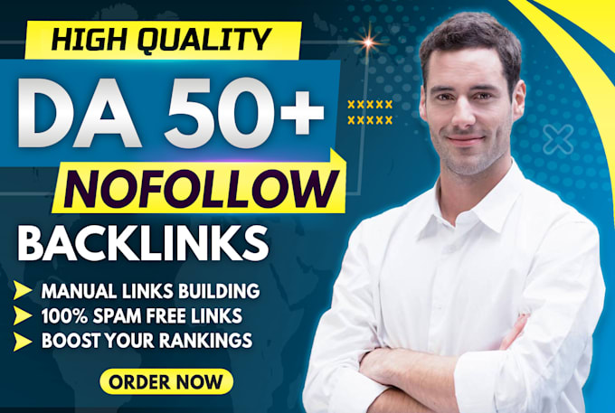 Gig Preview - Create high authority da 50 to 90 nofollow seo backlinks for link building