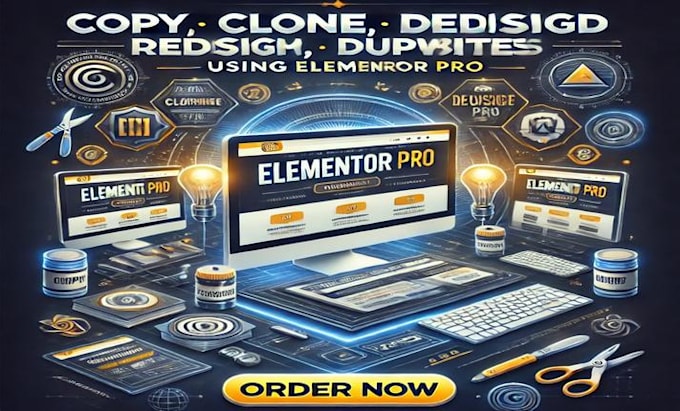 Gig Preview - Design clone copy or duplicate wordpress website by elementor pro