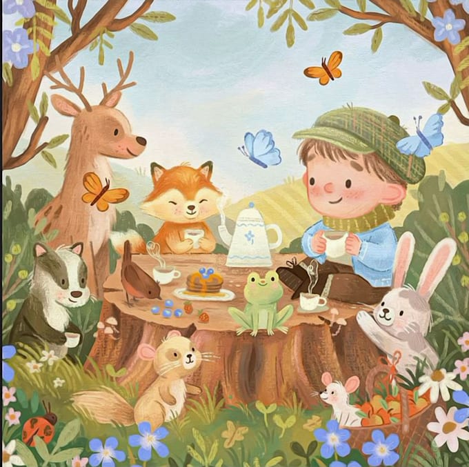 Bestseller - create watercolor children story book illustration