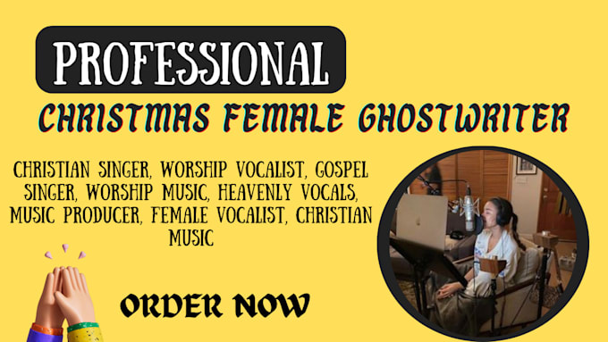 Gig Preview - Be your female ghostwriter christmas song, vocalist sensational lyrics written