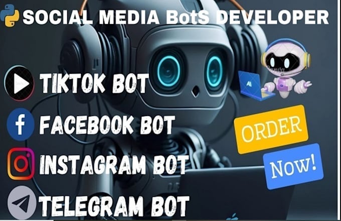 Gig Preview - Build instagram API bot, tiktok shop API bot, youtube API bot, telegram API bot