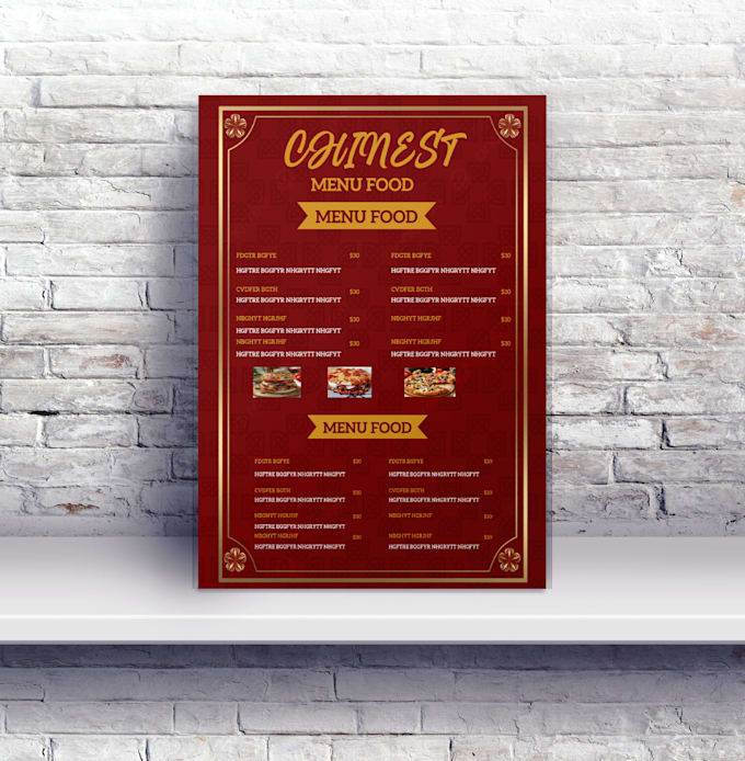 Gig Preview - Menu design awesome restaurant menu, food , menu design