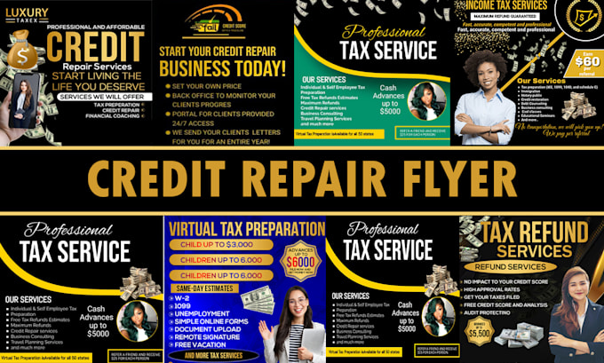 Gig Preview - Design credit repair flyer to boost your business