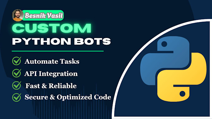 Gig Preview - Create a python script for tiktok bot youtube bot instagram api bot uploader bot