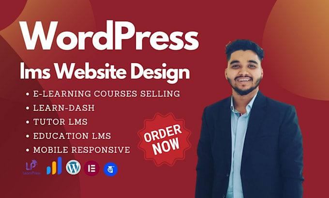 Gig Preview - Create wordpress lms or tutor website or elearning  or educational website