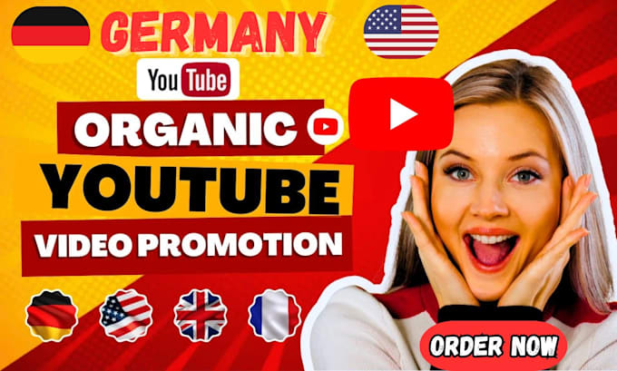 Gig Preview - Promote usa german dutch youtube video for organic traffic