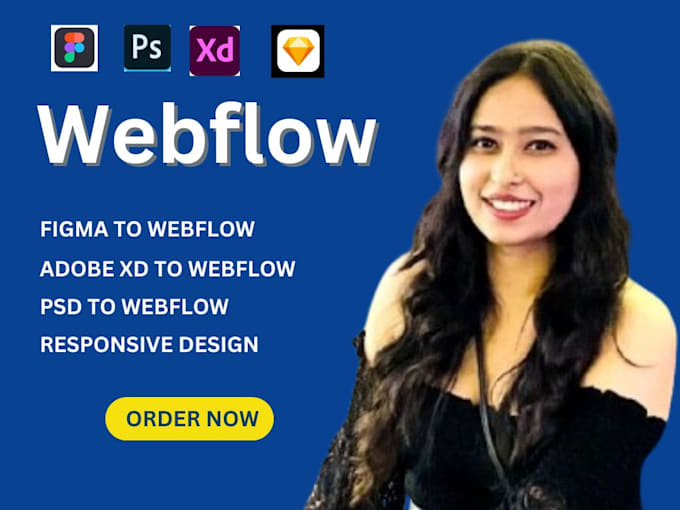 Gig Preview - Design and develop a webflow website, figma to webflow, webflow expert