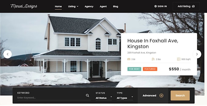 Gig Preview - Build a property management, vacation rental, and airbnb, real estate website