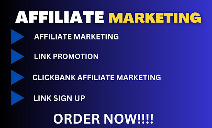 Gig Preview - Do affiliate link sign up referral link sign up affiliate marketing promotion