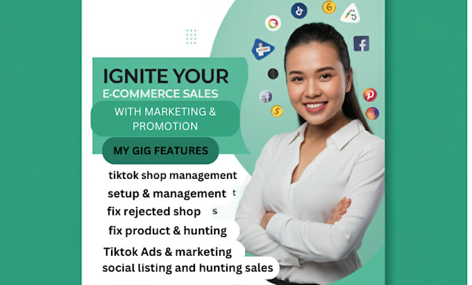 Gig Preview - Do tiktok shop setup, tiktok shop manager, tiktok dropshipping, tiktok marketing