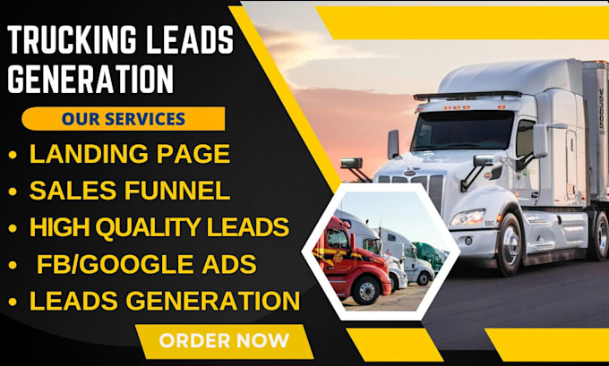 Gig Preview - Generate converting trucking leads moving company leads logistics cargo website