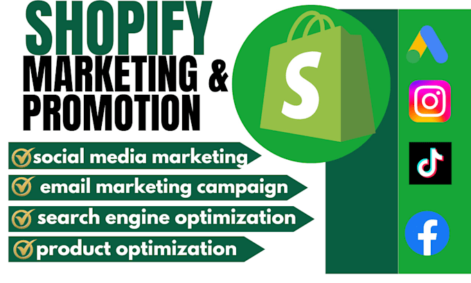 Gig Preview - Be your social media manager shopify dropshipping shopify sales ads