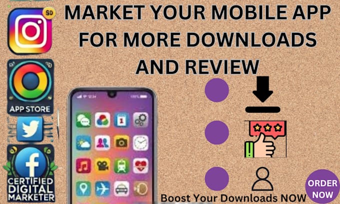 Gig Preview - Promote and market your mobile app for maximum downloads