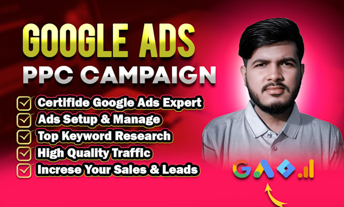 Gig Preview - Setup and optimize your google ads adwords ppc ads campaign