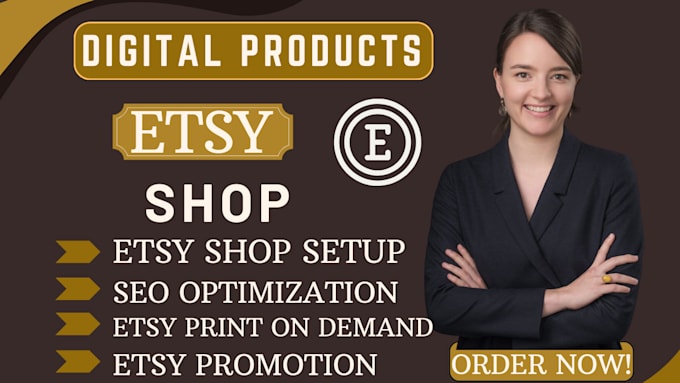 Gig Preview - Etsy digital product design, etsy digital products, etsy seo listing, etsy pod