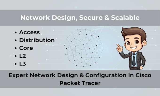 Gig Preview - Configure, design network in packet tracer for secure network