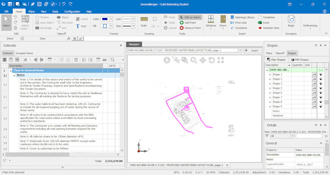 Gig Preview - Do your construction cost estimate using cubit and cost x